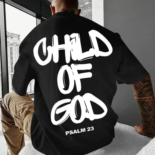 PSALM 23 Printed T-shirt, Casual Short Sleeved T-shirt
